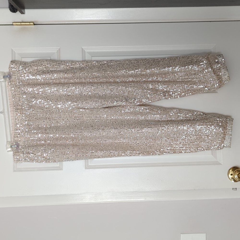 Loft Silver Sparkle sequin jogger
